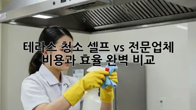 테라스 청소: 셀프 vs 전문업체, 비용과 효율 완벽 비교!