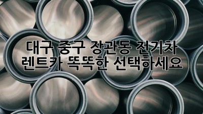 대구 중구 장관동 전기차 렌트카: 똑똑한 선택하세요!